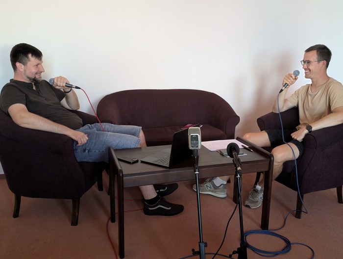 Natáčení podcastu